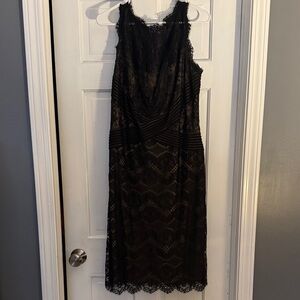Tadashi Shoji Black Lace Midi Dress